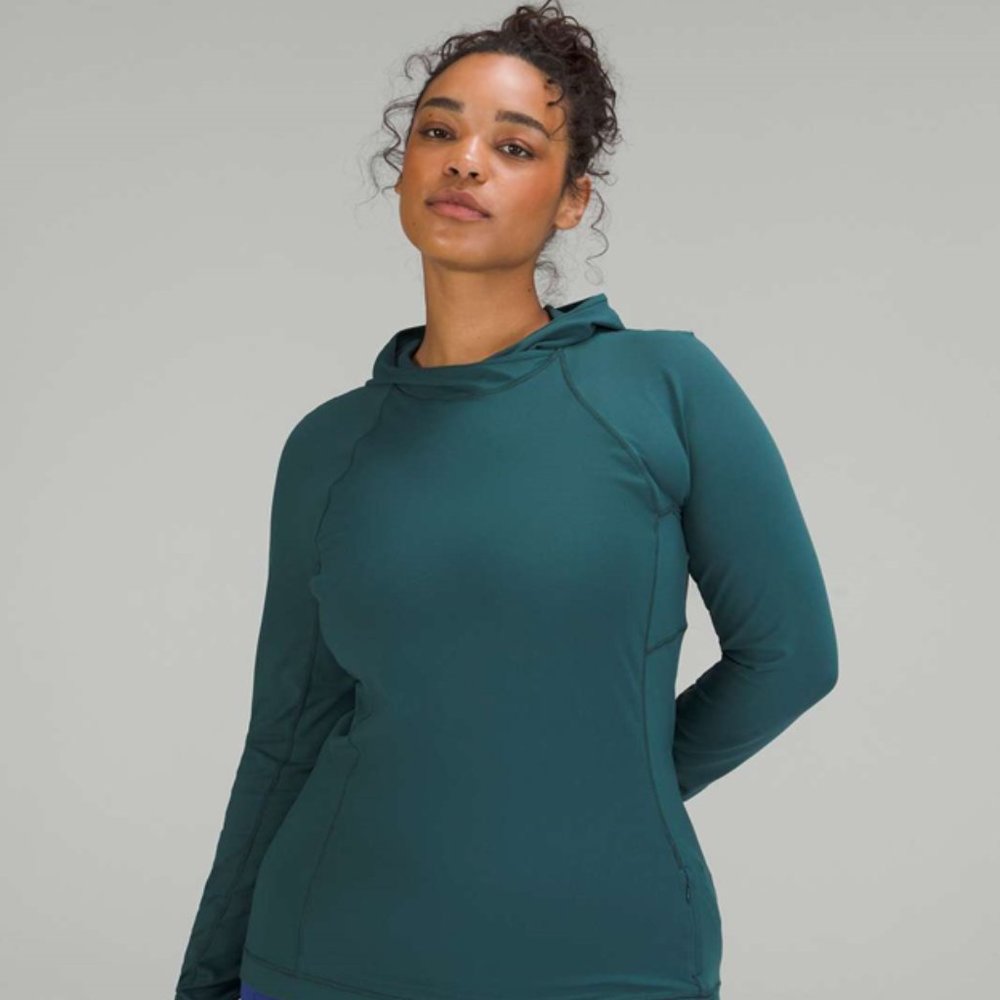 It's Rulu Long-Sleeve Hoodie - Green Jasper - Size 12